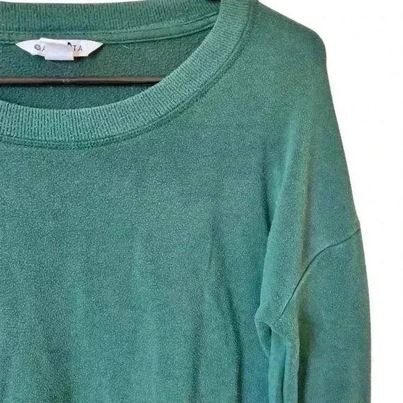 Athleta Coaster Luxe Pullover Casual Sweatshirt Green - Picture 5 of 9